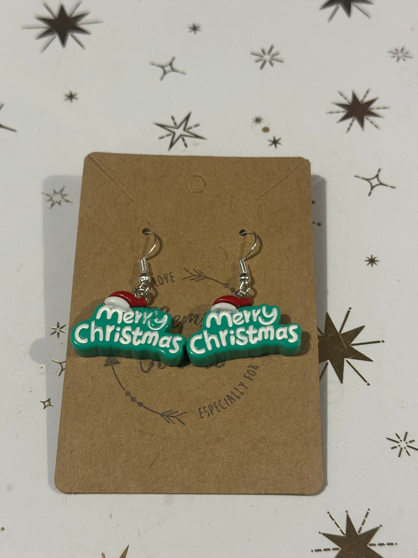 Merry Christmas Dangle earrings