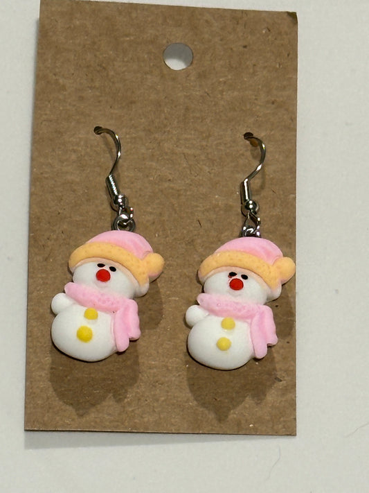 Snowman Dangle Earrings