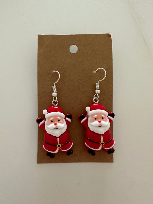 Dancing Santa Dangling earrings