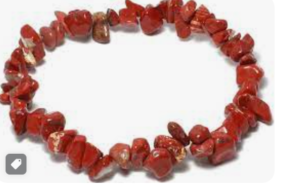 Red Jasper Stone Chips- Beaded Bracelet